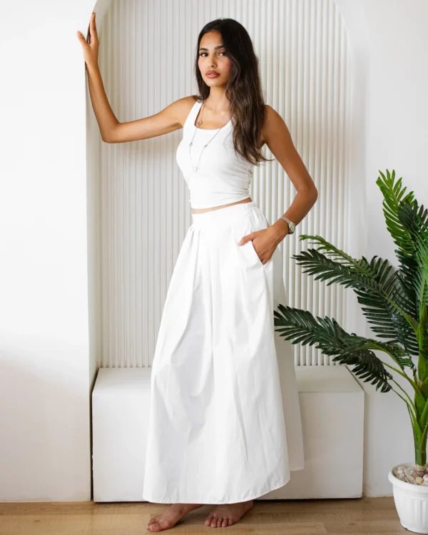 The BB White Maxi Skirt